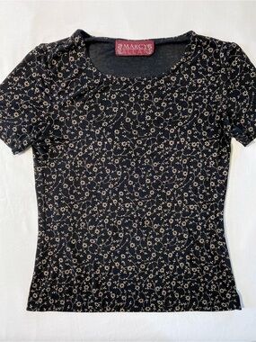 Vintage Black Floral Tee